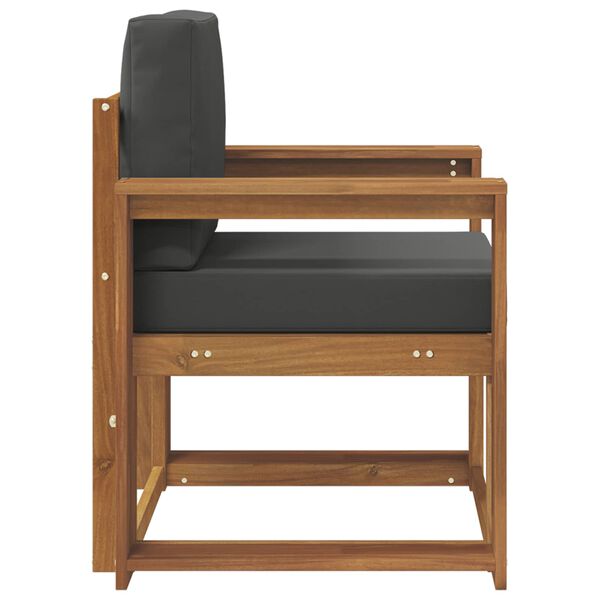 vidaXL Tuinbank Massief Acaciahout en Polyester Naturel