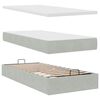 vidaXL Ottoman bed met matras en LED's 90x190cm fluweel lichtgrijs