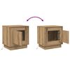 vidaXL Nachtkastje 2 pcs Artisan Eiken 44 x 34,5 x 45 cm Bewerkt hout