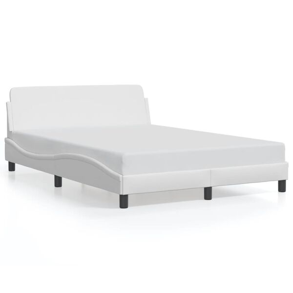 vidaXL Bedframe "Dover" kunstleer wit 120x200 cm