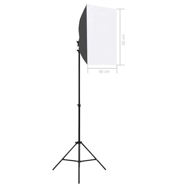 vidaXL Fotostudioset met softboxlampen en achtergrond