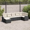 vidaXL Tuin Sofa Set 7 pcs Zwart Poly riet
