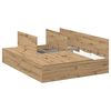 vidaXL Opbergbedframe Artisan Eiken 135 x 190 cm Bewerkt hout