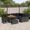 vidaXL Tuin Sofa Set met kussen 12 pcs Zwart Poly riet