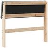 vidaXL Gestoffeerd hoofdbord Donkergrijs 90 cm Massief grenenhout