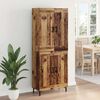 vidaXL Hoge kast 2 pcs Oud Hout Bewerkt hout