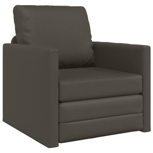 vidaXL Slaapbank 60cm Grijs Kunstleer
