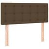 vidaXL Hoofdbord 100x5x78/88 cm stof donkerbruin