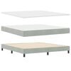 vidaXL Boxspringbed met matras Lichtgrijs 200 x 180 cm Polyester