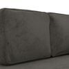 vidaXL Chaise longue met kussens en bolster fluweel donkergrijs