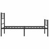 vidaXL Bedframe met hoofd- en voeteneinde metaal zwart 100x200 cm
