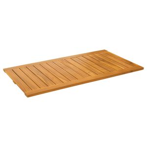 vidaXL Badmat Effen Bruin 100 x 55 cm Hout
