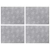 vidaXL Trapmatten 4 st 40 x 30 cm Zilver Aluminium Rechthoekig