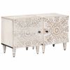 vidaXL Nachtkastje 2 st Wit 40 x 33,5 x 46 cm Massief Mango Hout
