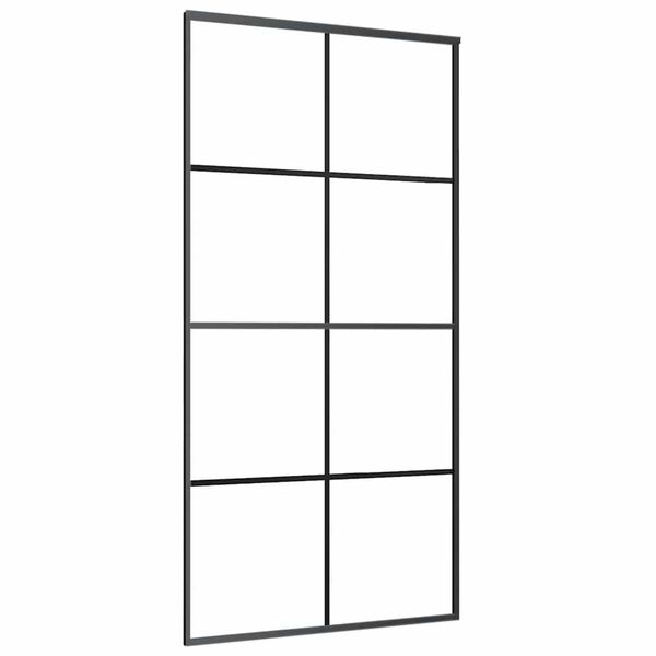 vidaXL Schuifdeur met beslag 102,5x205 cm ESG-glas en aluminium