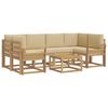 vidaXL Buiten bankenset 7 st Wit en Beige