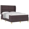 vidaXL Boxspringbed met hoofdeinde Donkerbruin 200 x 140 cm Stof