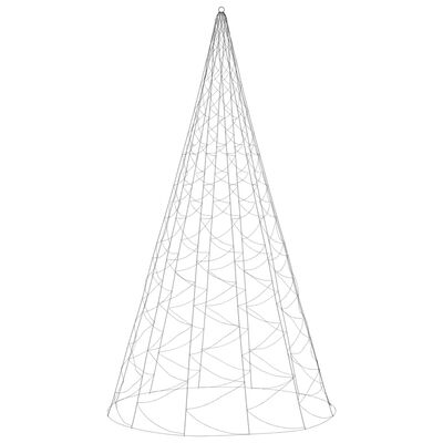 vidaXL Kerstboom voor vlaggenmast 1400 LED's warmwit 500 cm