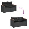 vidaXL 13-delige Loungeset met kussens poly rattan zwart