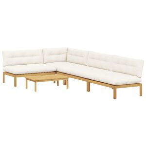 vidaXL 5 Stuk Garden Pallet Sofa Units Massief Acaciahout Licht Bruin