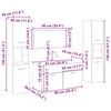 vidaXL 5-delige Badkamermeubelset bewerkt hout oud houtkleurig