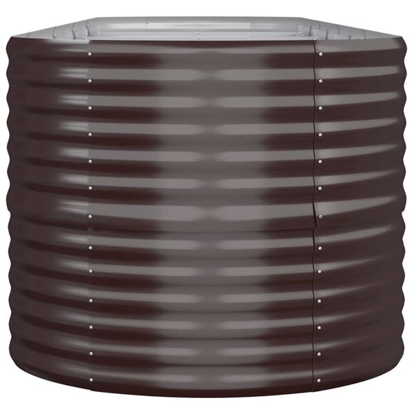 vidaXL Plantenbak 440x80x68 cm gegalvaniseerd staal bruin