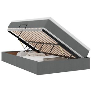vidaXL Opslag bed met matras Donkergrijs 120 x 190 cm Polyester