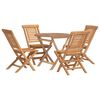 vidaXL 5-delige Tuinset massief teakhout