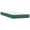 vidaXL Boxspring met matras en LED fluweel donkergroen 180x220 cm