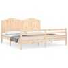 vidaXL Bedframe met hoofdbord massief hout 200x200 cm