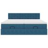 vidaXL Ottoman bed met matrassen 200x200cm fluweel donkerblauw