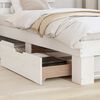vidaXL Bedframe met hoofdeinde Wit 75 x 190 cm Massief grenenhout