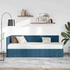 vidaXL Hoekbedframe met Matras met matras 2 pcs Blauw Fluweel