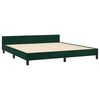 vidaXL Bedframe zonder matras 160x200 cm fluweel donkergroen