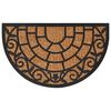 vidaXL Deurmat halfrond 45x75 cm rubber en kokosvezel