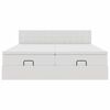 vidaXL Ottoman bed met matrassen en LED's 180x200cm kunstleer wit
