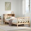 vidaXL Bed met boekenkast zonder matras massief grenenhout 75x190 cm