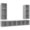 vidaXL | Wand TV Kast | Wandgemonteerd 4 pcs 37 x 37 x 107.5 cm