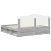 vidaXL Bedframe Grijs Sonoma 180 x 200 cm Massief grenenhout