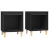 vidaXL Nachtkastjes 2 st 40x35x50 cm zwart