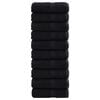 vidaXL Premium washandjes SOLUND 10 stuks zwart 30x30 cm 600 g/m&sup2;