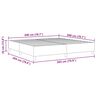 vidaXL Boxspring bed Donkergrijs 200 x 200 cm Katoenen stof