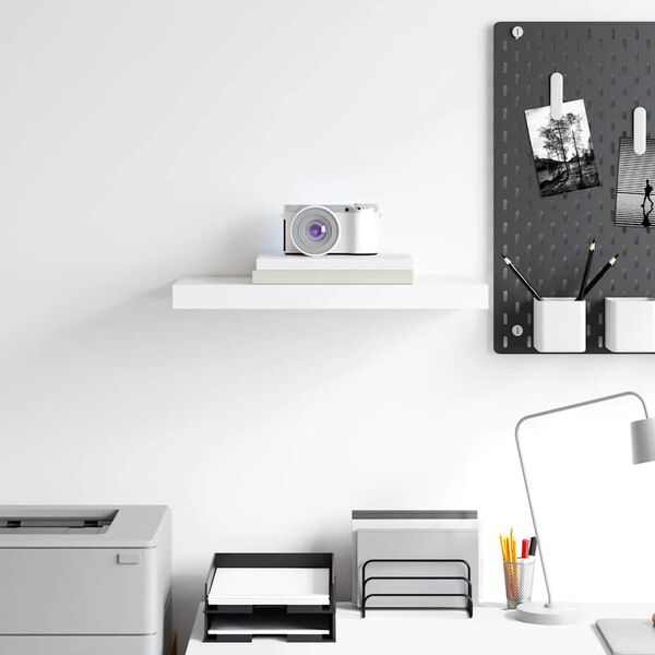 vidaXL Wandschap zwevend 50x23x3,8 cm MDF wit