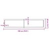 vidaXL Tafelblad 180x40x(2-4)cm behandeld massief eikenhout lichtbruin