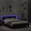vidaXL Bedframe met hoofdeinde en LED zwart 120x190 cm
