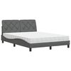 vidaXL Bed met matras stof donkergrijs 120x200 cm