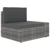 vidaXL 8-delige Loungeset poly rattan grijs