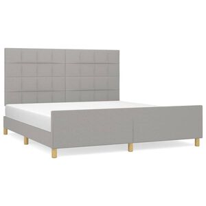vidaXL Bedframe zonder matras stof lichtgrijs 180x200 cm