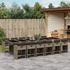 vidaXL 13-delige Tuinset met kussens poly rattan grijs