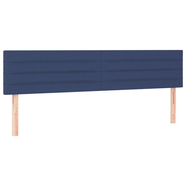 vidaXL Hoofdborden 2 st 90x5x78/88 cm stof blauw